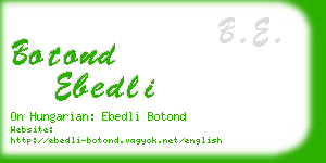 botond ebedli business card
